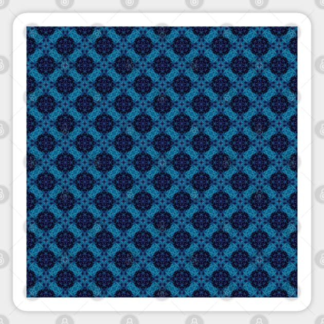 Blue Geometric Pattern Sticker by thesnowwhyte